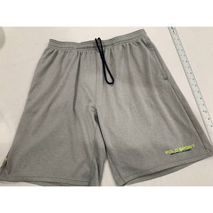 Polo Sport Ralph Lauren Drawstring Shorts Pocket Gray Climacool Mens Size XL